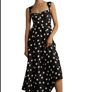Maeve Polka Dot Black and White Dress